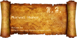 Murvai Hunor névjegykártya